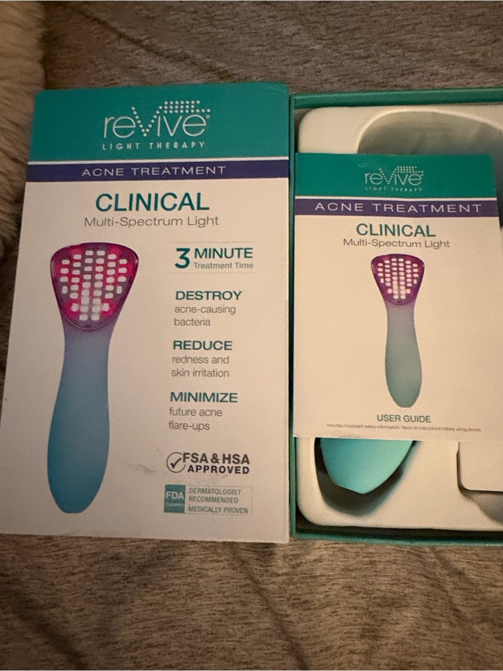 Clinical Acne Treatment Device - Teal and Purple